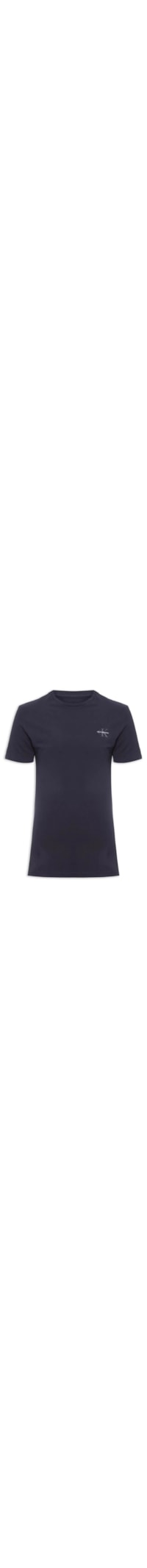 Camiseta Masculina Manga Curta Logo Básico Peito - Azul