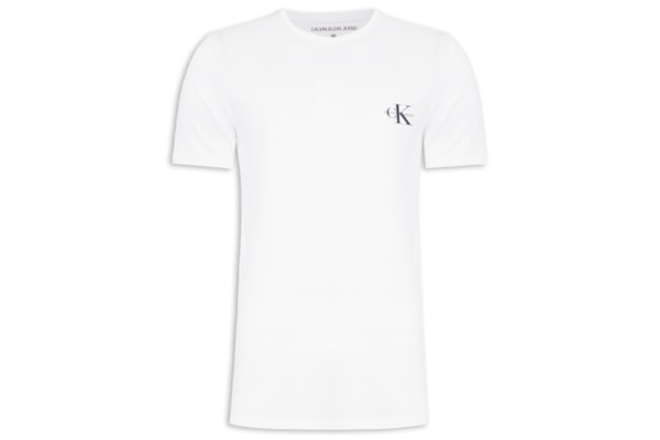 Camiseta Masculina Manga Curta Logo Básico Peito - Branco