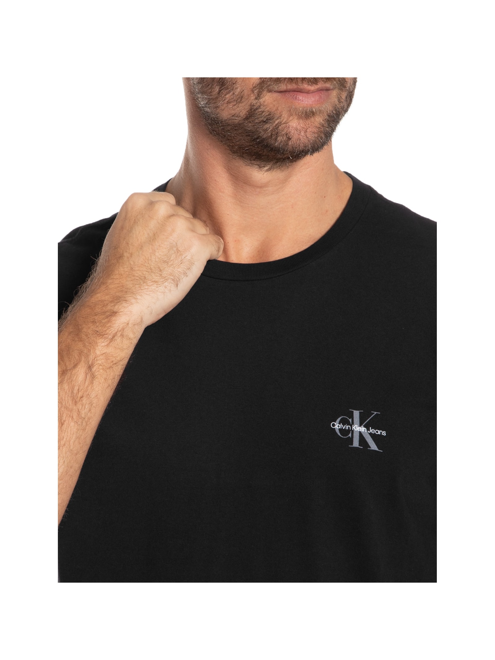 Calvin Klein Jeans Camiseta Masculina Manga Curta Logo Básico
