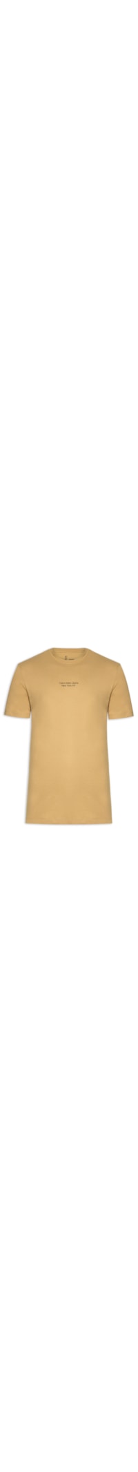 Camiseta Masculina Manga Curta Logo - Bege
