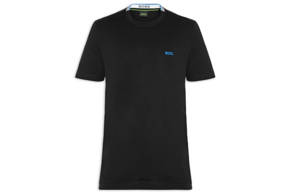 Camiseta Masculina Manga Curta Logo Bordado - Preto
