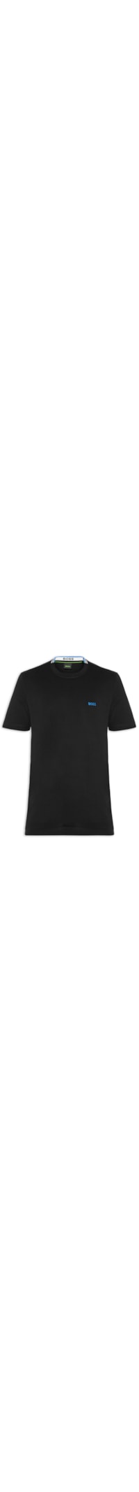Camiseta Masculina Manga Curta Logo Bordado - Preto