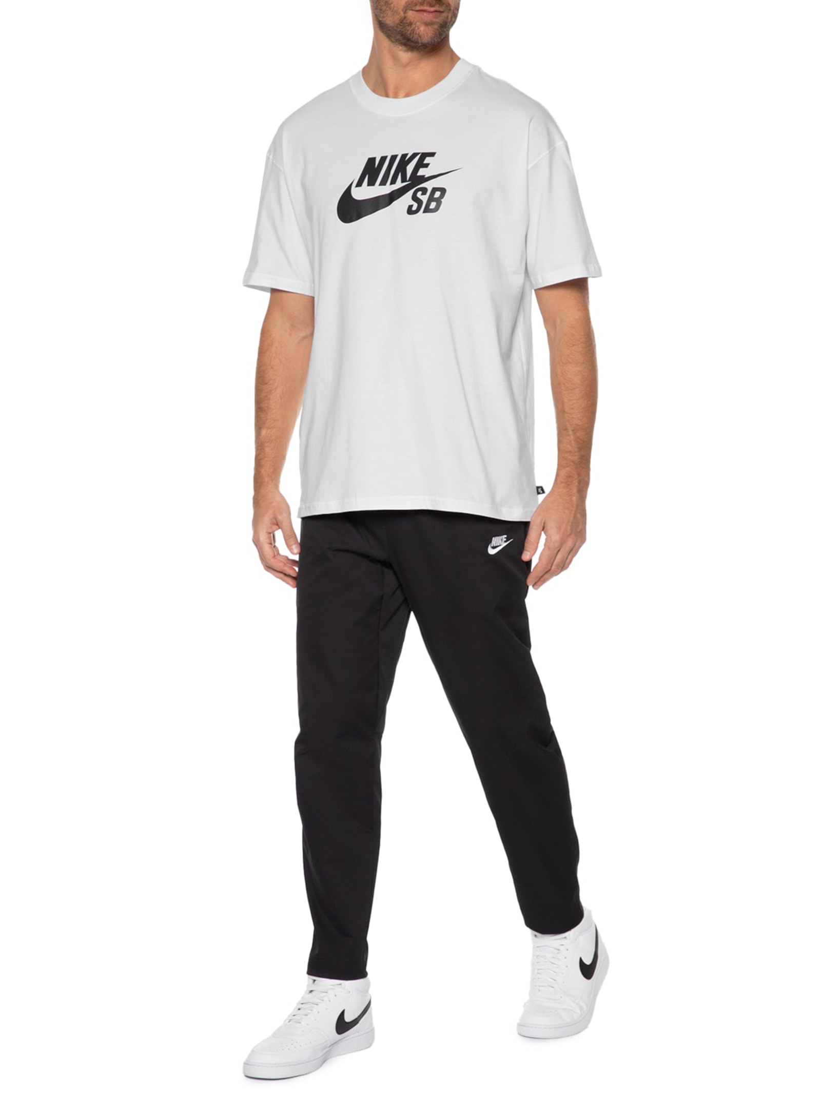 Camiseta Masculina Manga Curta Logo Branco Nike