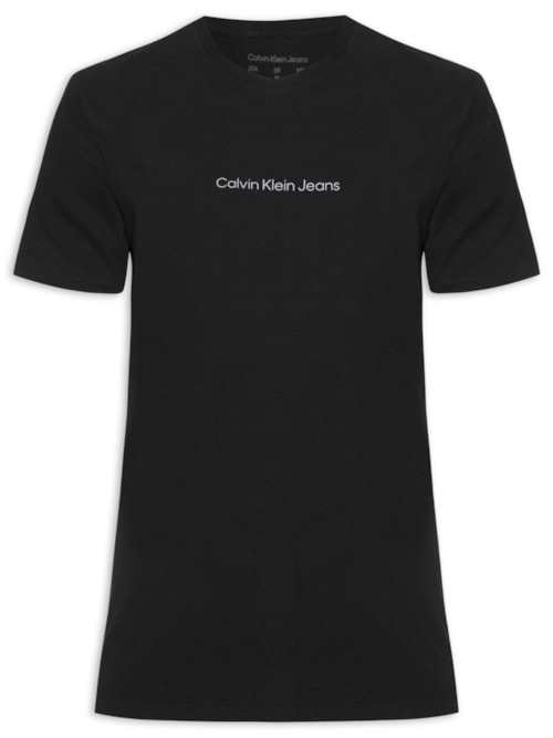 Camiseta Masculina Manga Curta Logo Centralizado – Preto