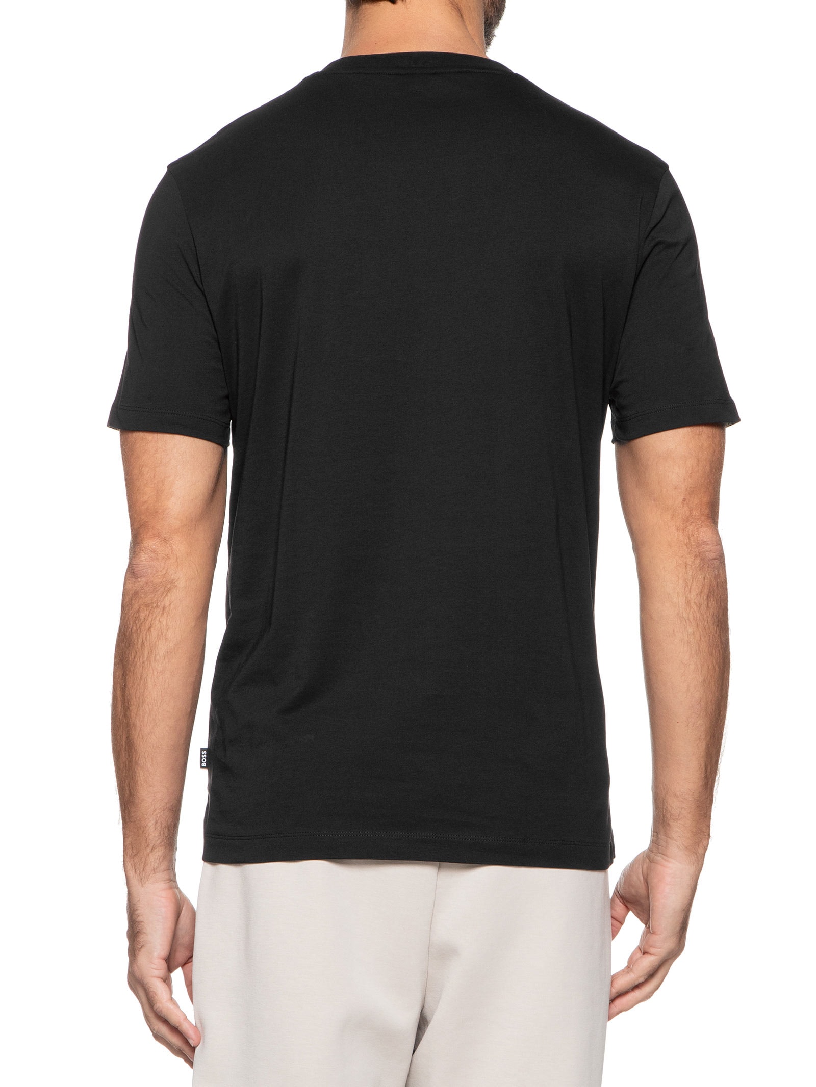 Camiseta Masculina Manga Curta Logo Estampado Thompson Preto Boss