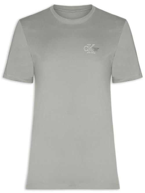 Camiseta Masculina Manga Curta Logo Naturals Peito – Cinza