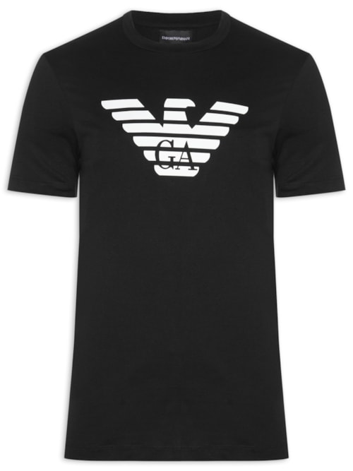 Camiseta Masculina Manga Curta Logo – Preto