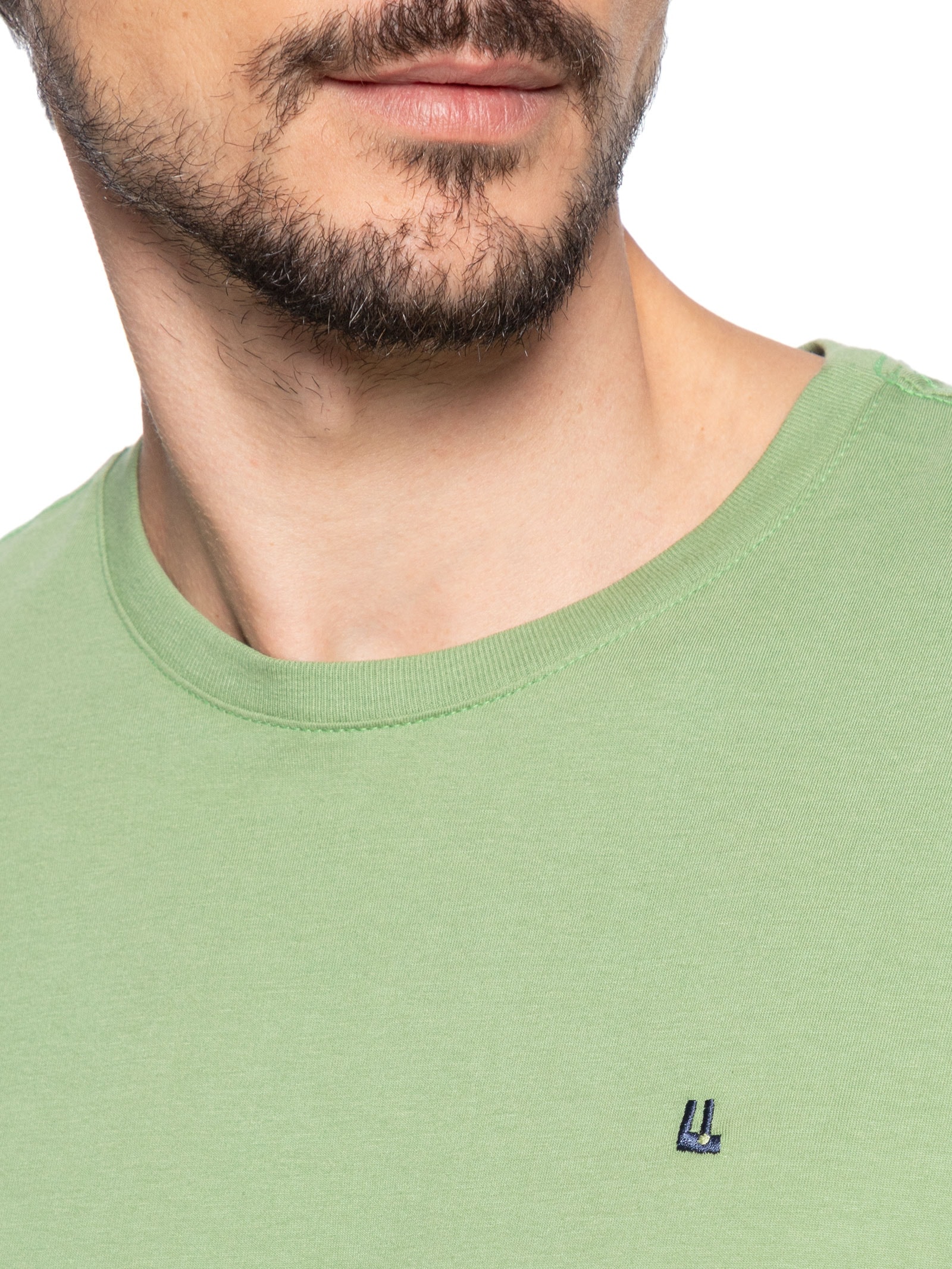 Camiseta Masculina Manga Curta Logo Verde Foxton