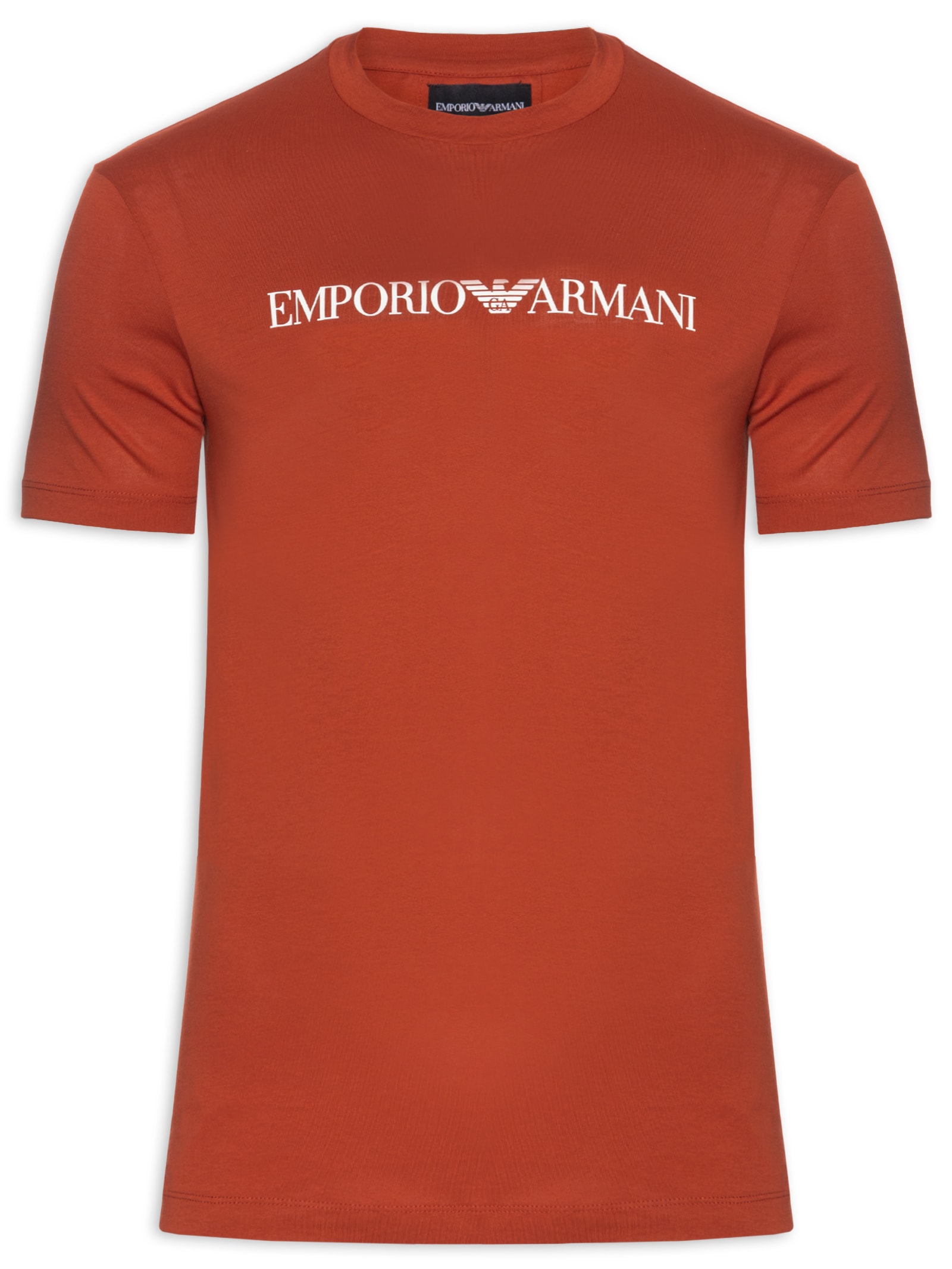 Camiseta Masculina Manga Curta Logo Vermelho Emporio Armani