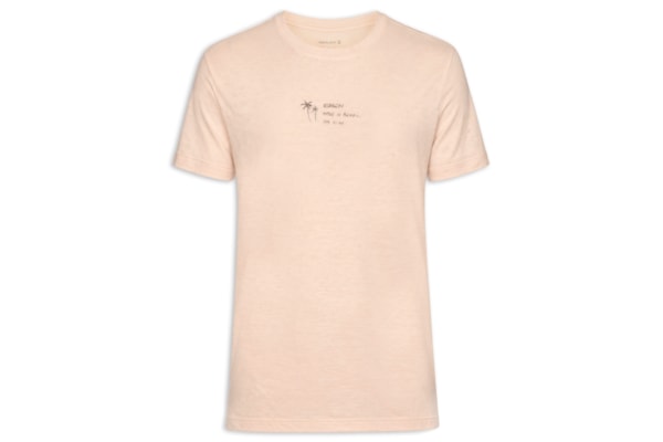 Camiseta Masculina Manga Curta Made In Brazil Light Linen - Rosa