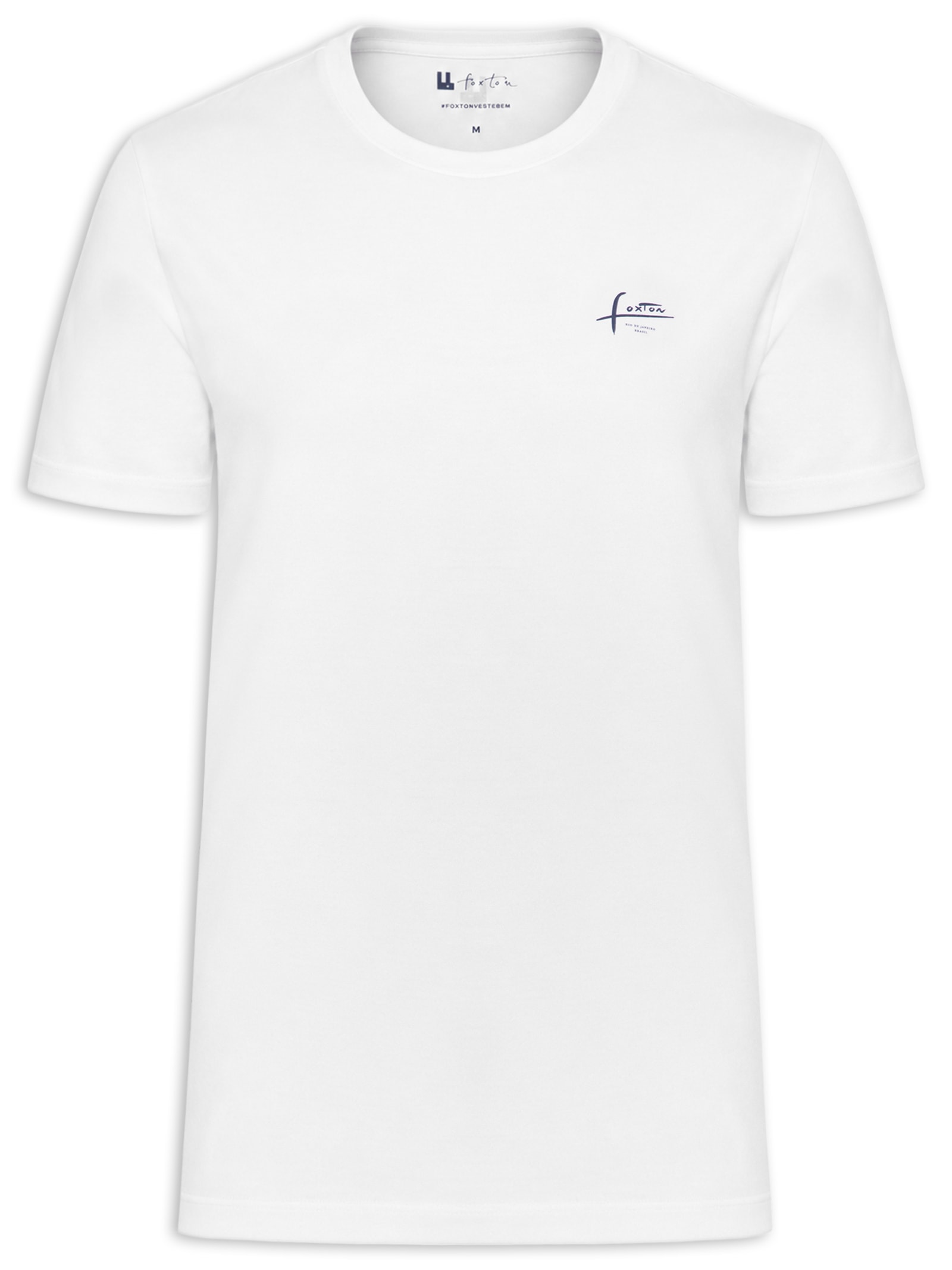 Camiseta Masculina Manga Curta Manual Branco Foxton