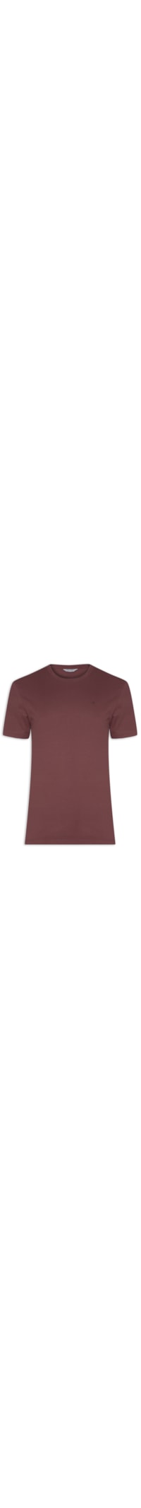Camiseta Masculina Manga Curta Meia Malha - Vinho