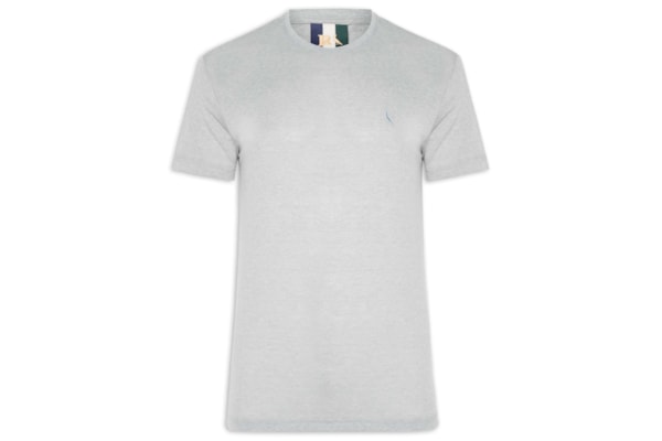 Camiseta Masculina Manga Curta Mescla - Cinza