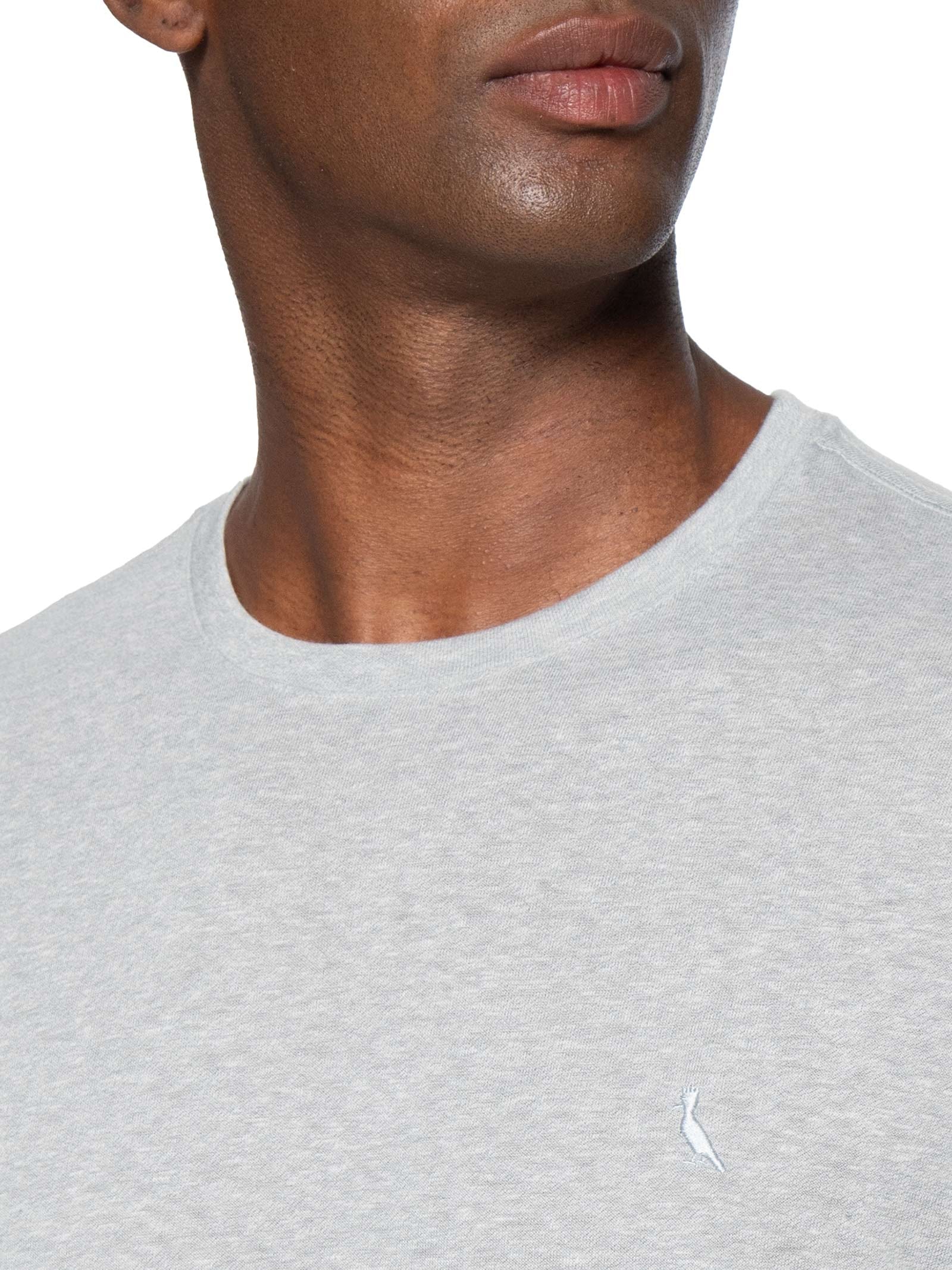 Camiseta Masculina Manga Curta Mescla Cinza Reserva