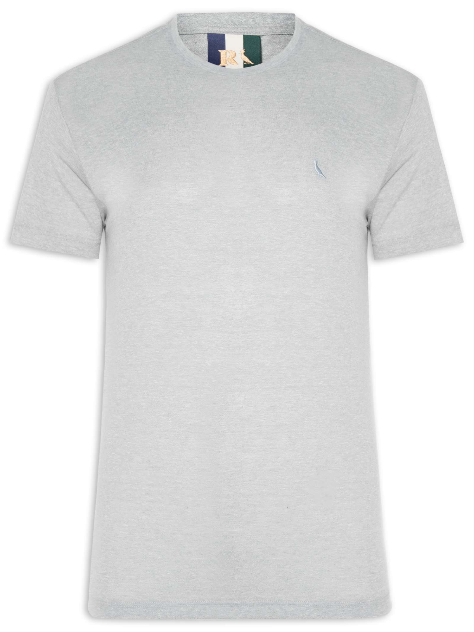 Camiseta Masculina Manga Curta Mescla Cinza Reserva