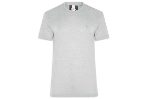 Camiseta Masculina Manga Curta Mescla - Cinza