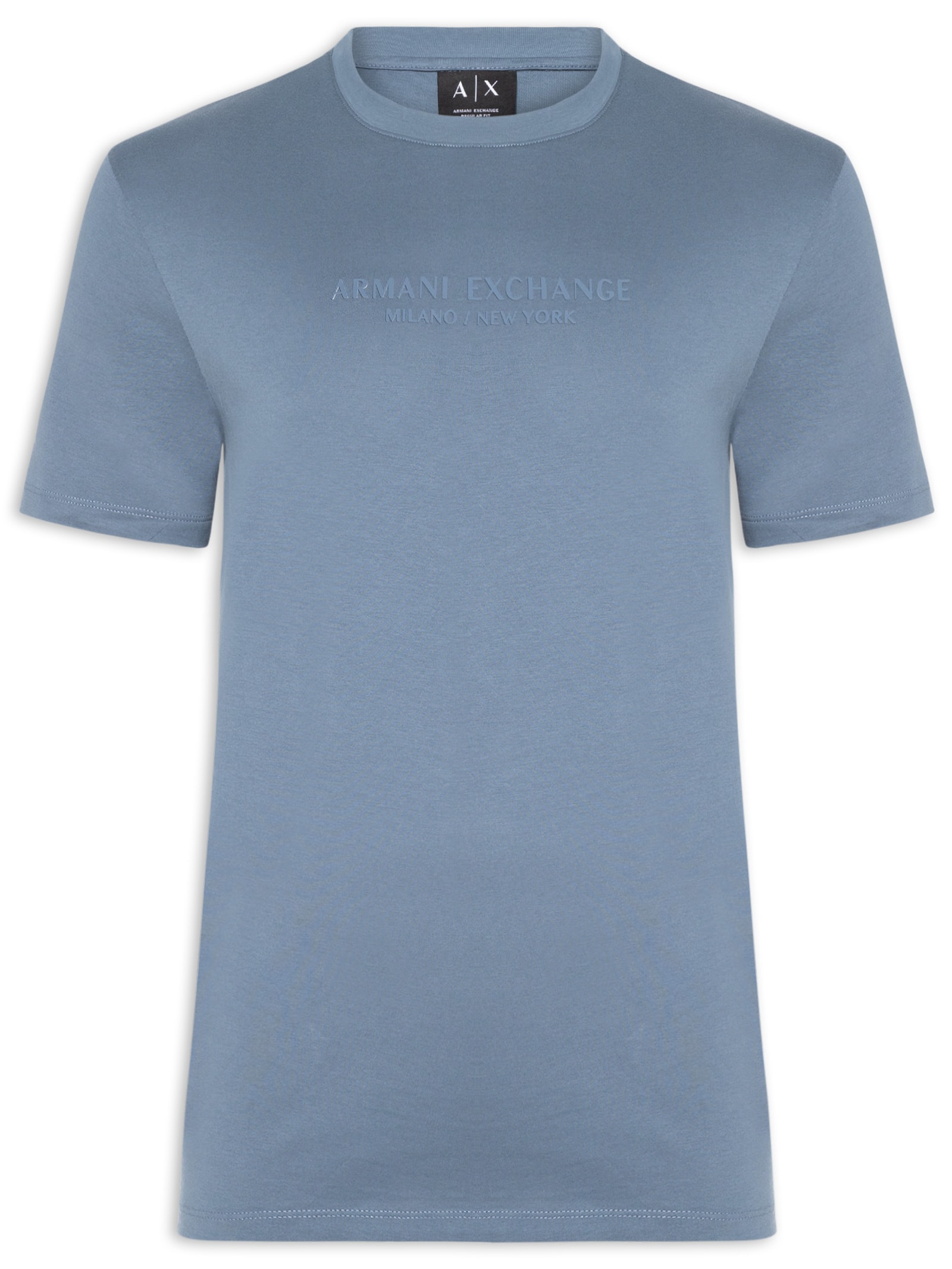 Camiseta Masculina Manga Curta Milano New York Azul Armani Exchange