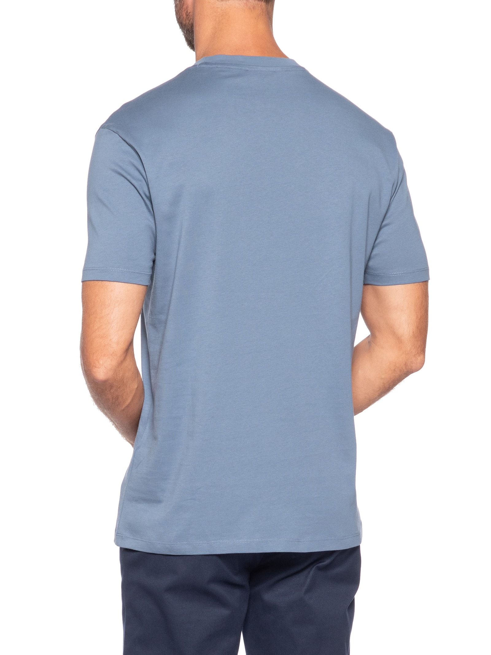 Camiseta Masculina Manga Curta Mini Milano Azul Armani Exchange