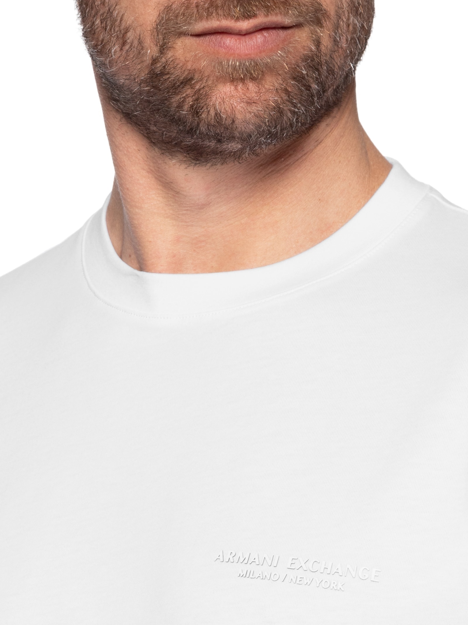 Camiseta Masculina Manga Curta Mini Milano Branco Armani Exchange