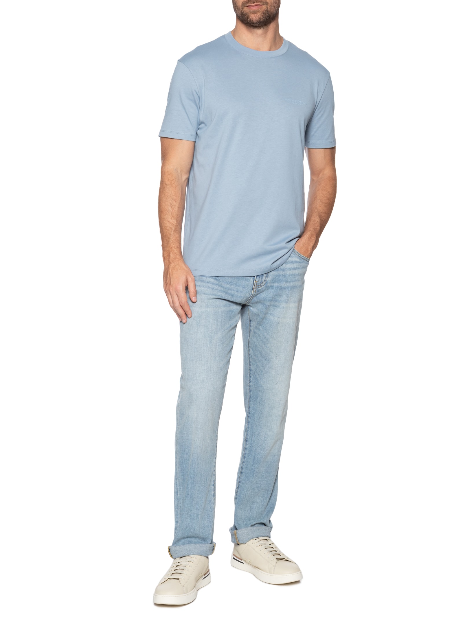 Camiseta Masculina Manga Curta Mini Milano Verde Armani Exchange