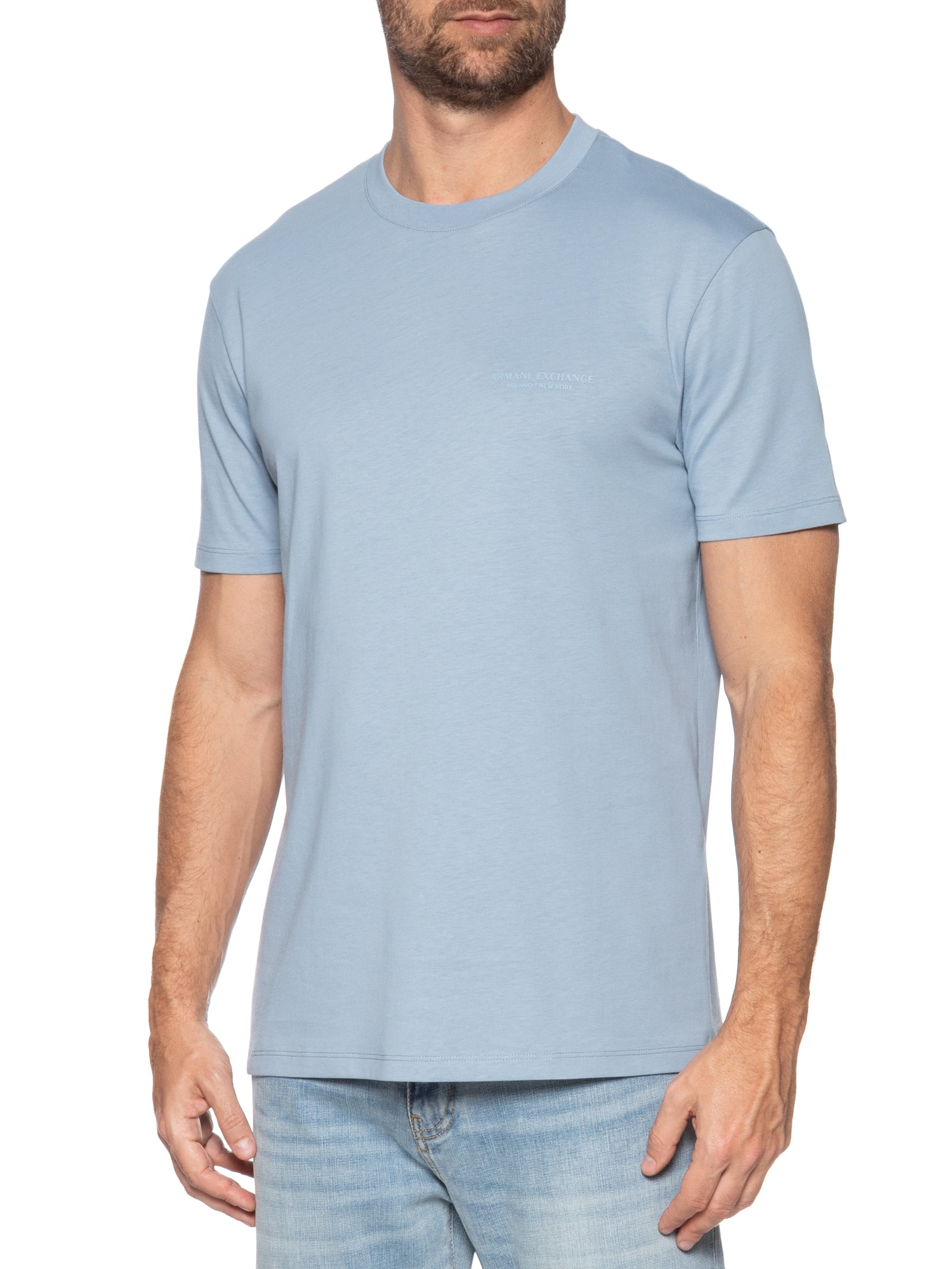 Camiseta Masculina Manga Curta Mini Milano Verde Armani Exchange