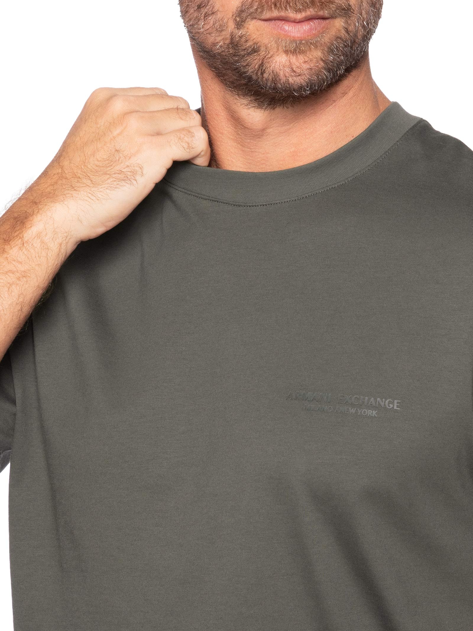 Camiseta Masculina Manga Curta Mini Milano Verde Armani Exchange