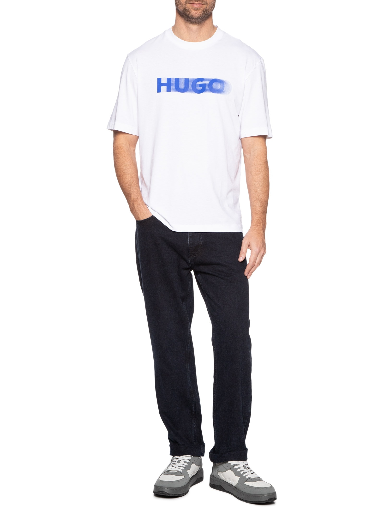 Camiseta Masculina Manga Curta Nalax Branco  Hugo