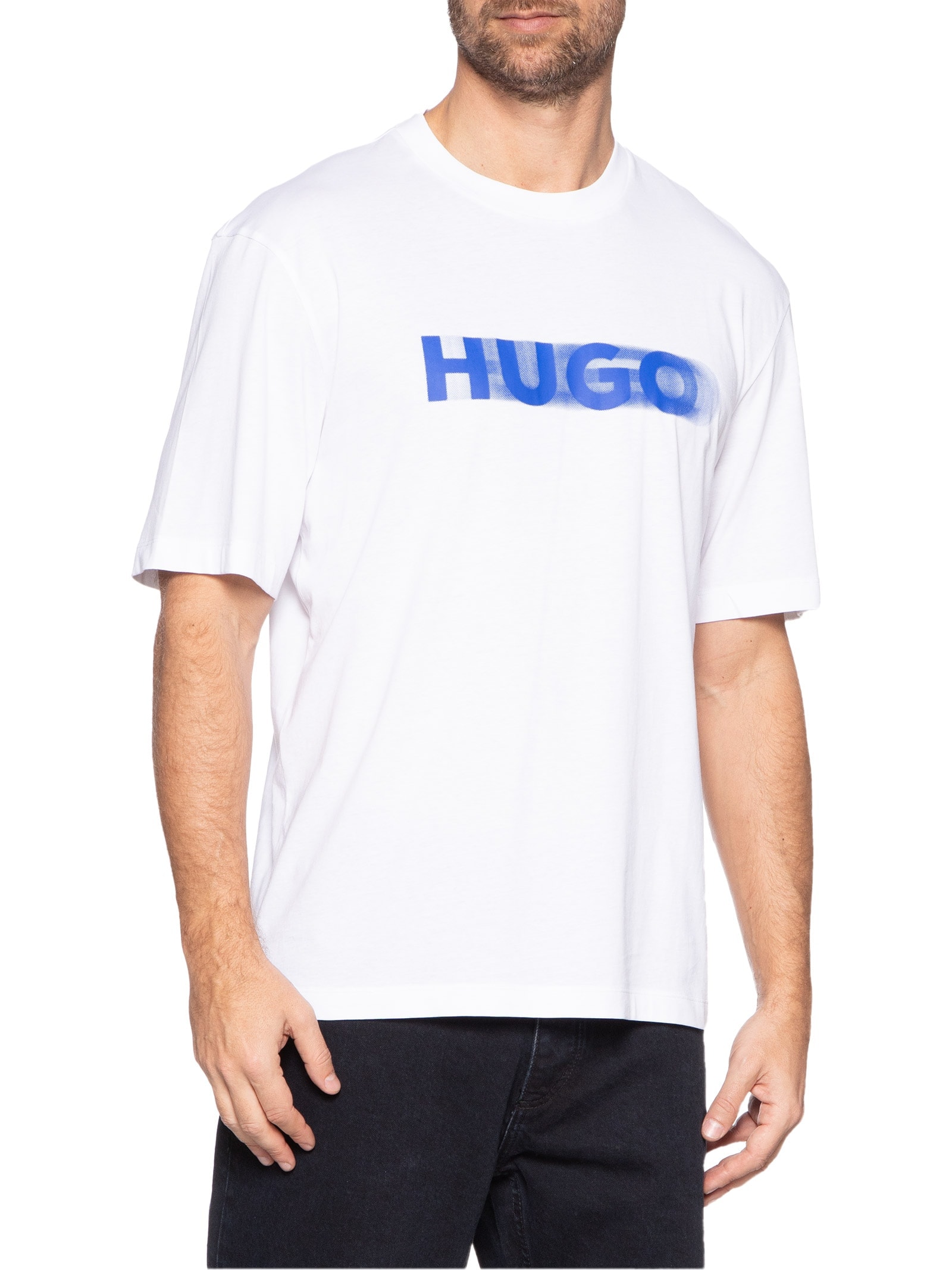 Camiseta Masculina Manga Curta Nalax Branco  Hugo