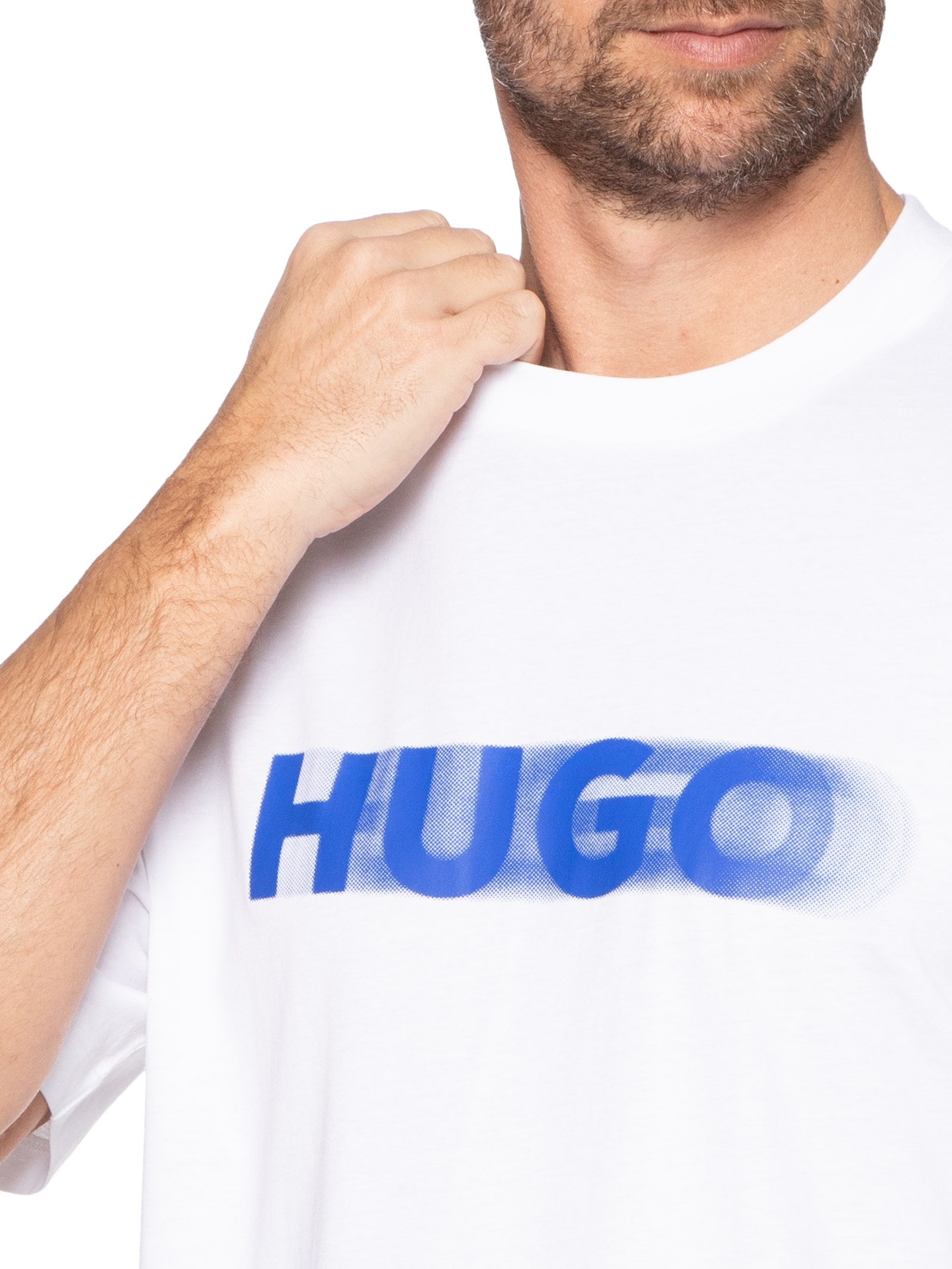 Camiseta Masculina Manga Curta Nalax Branco  Hugo