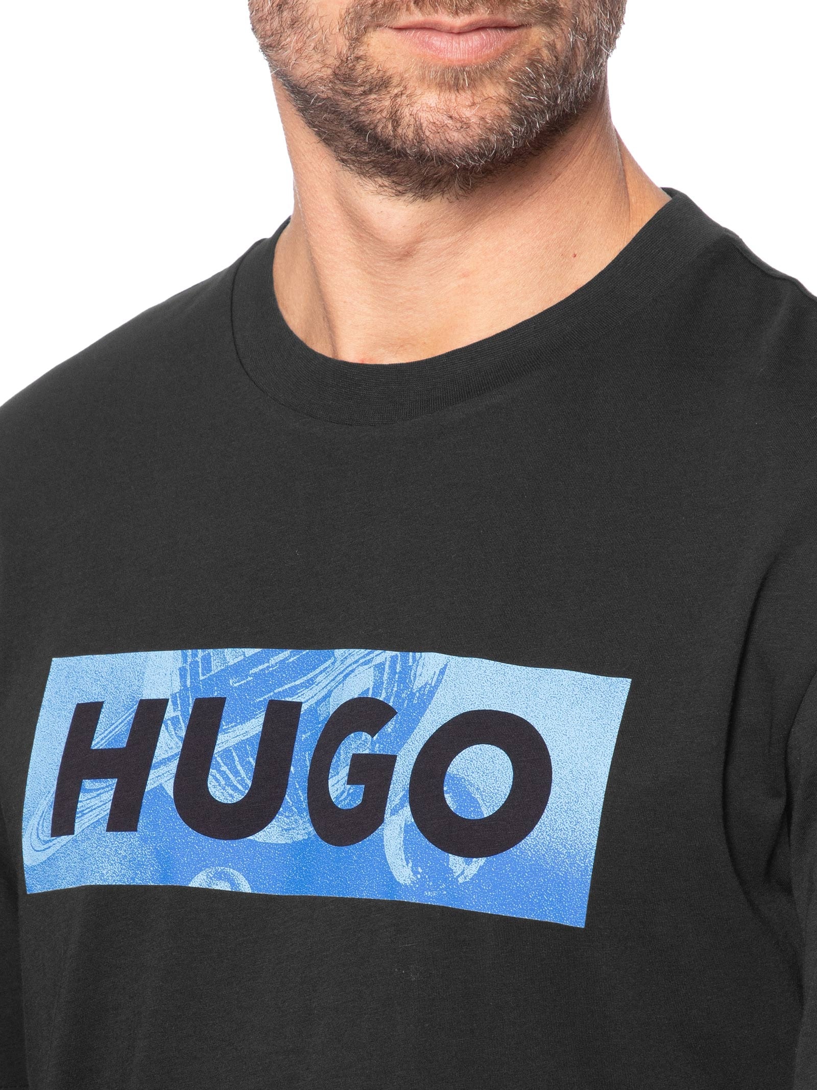 Camiseta Masculina Manga Curta Nalien Preto Hugo