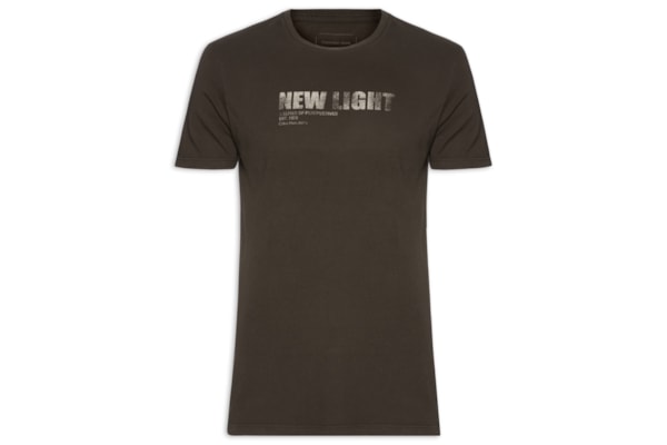 Camiseta Masculina Manga Curta New Light - Marrom
