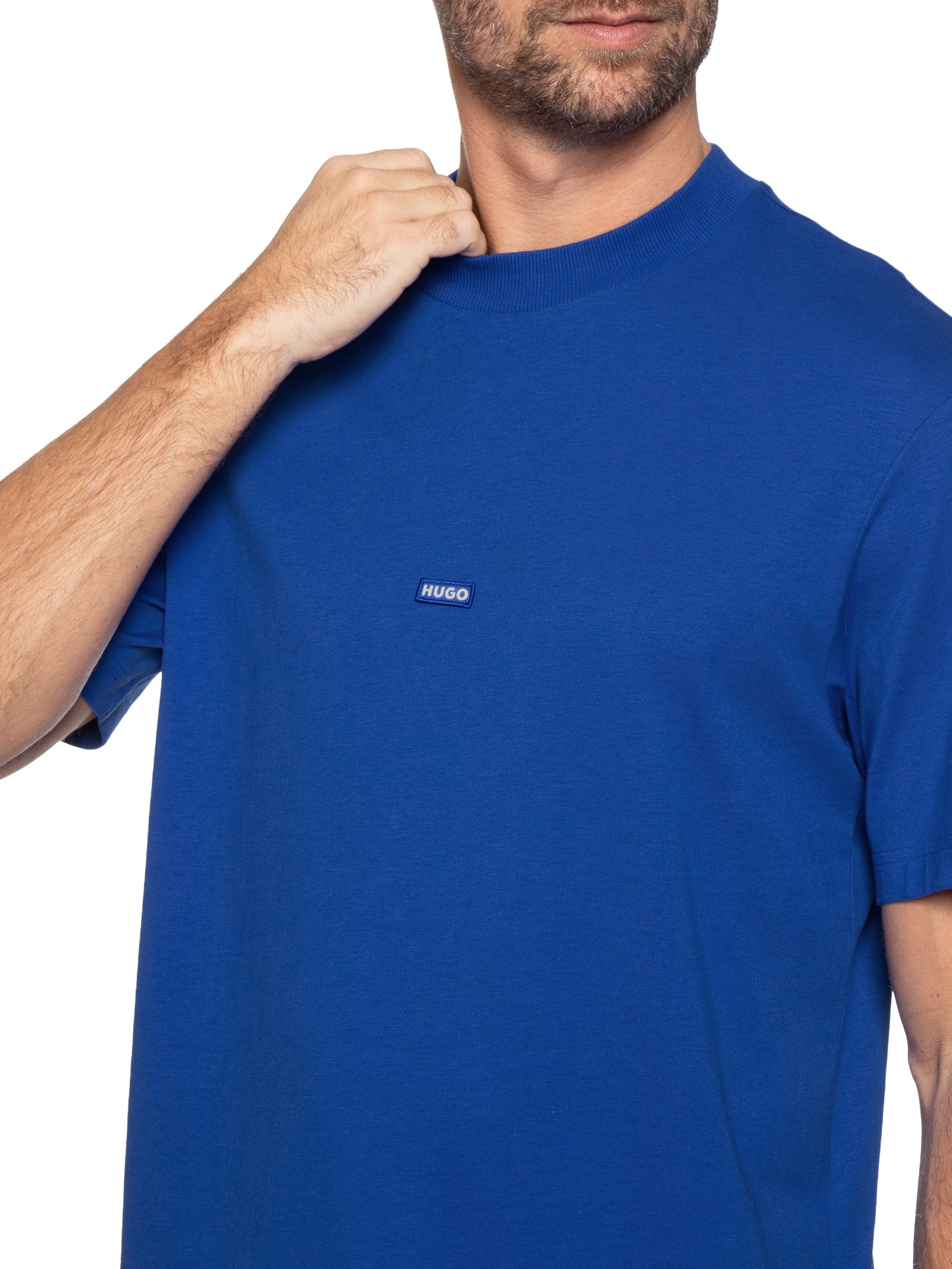 Camiseta Masculina Manga Curta Nieros Azul Hugo