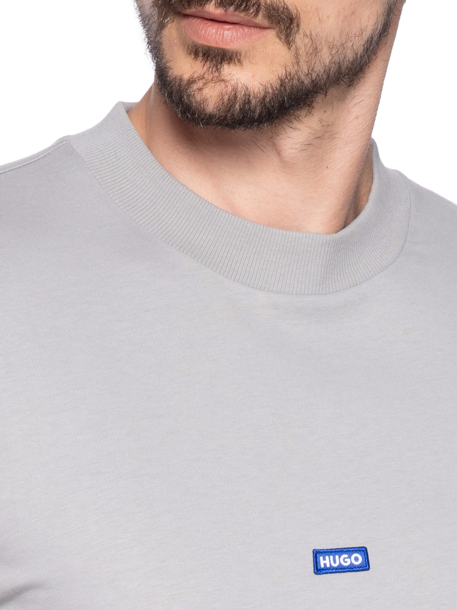 Camiseta Masculina Manga Curta Nieros Cinza Hugo