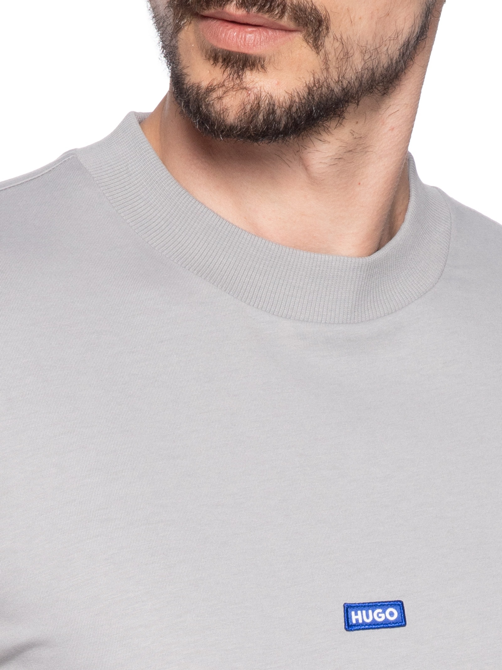 Camiseta Masculina Manga Curta Nieros Cinza Hugo