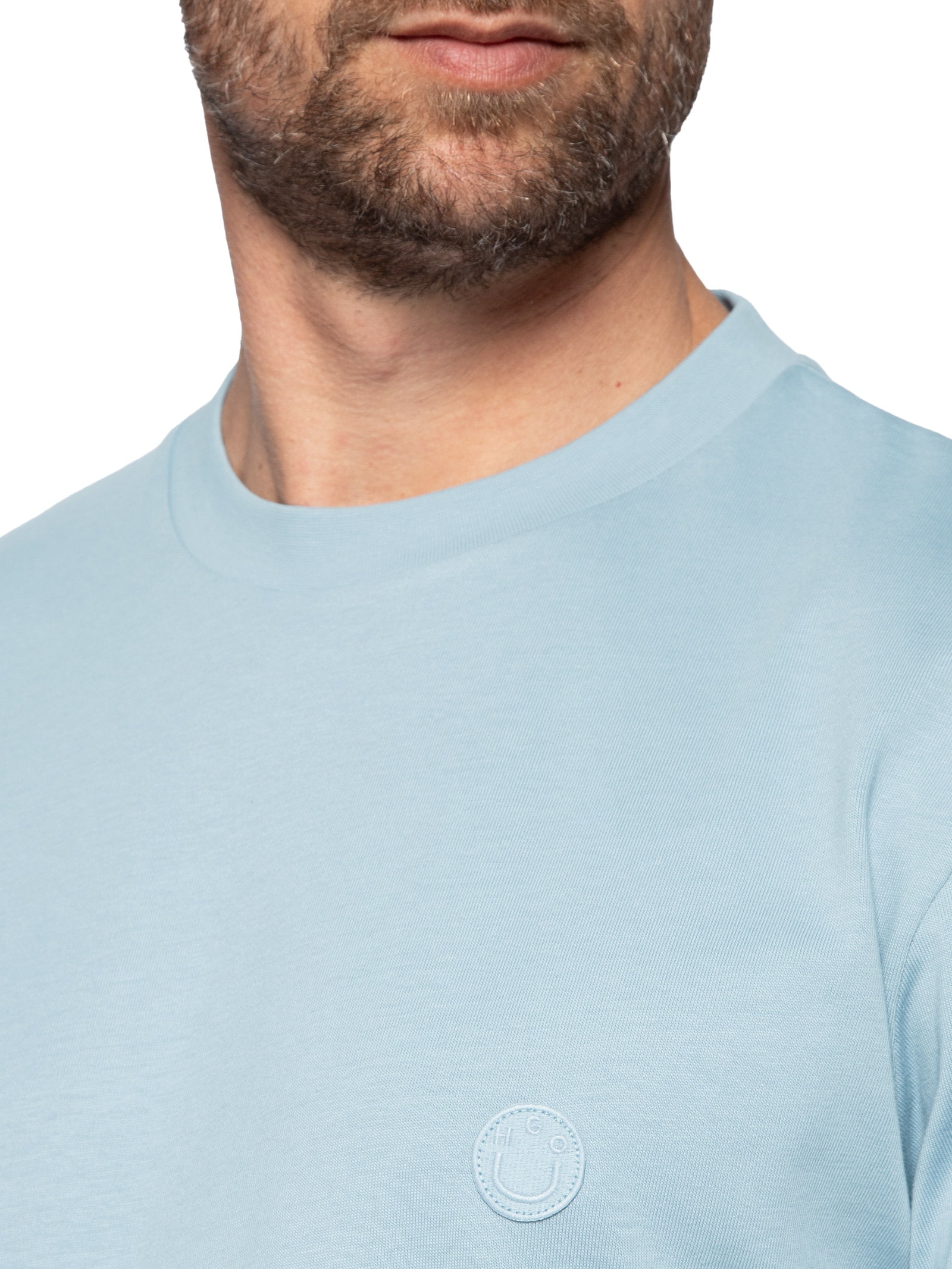 Camiseta Masculina Manga Curta Niley Azul Hugo