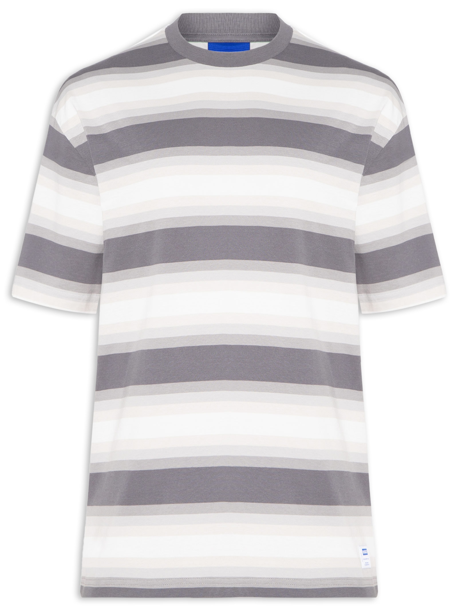 Camiseta Masculina Manga Curta Nisote Cinza Hugo