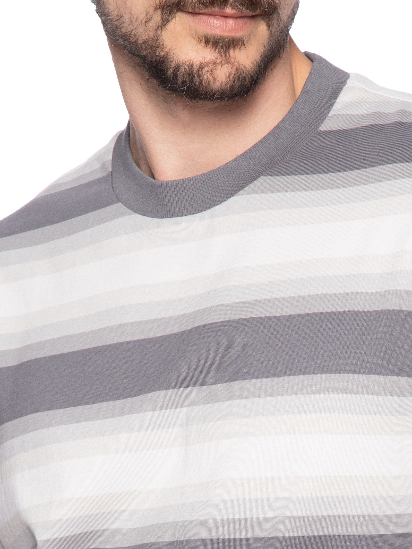 Camiseta Masculina Manga Curta Nisote Cinza Hugo