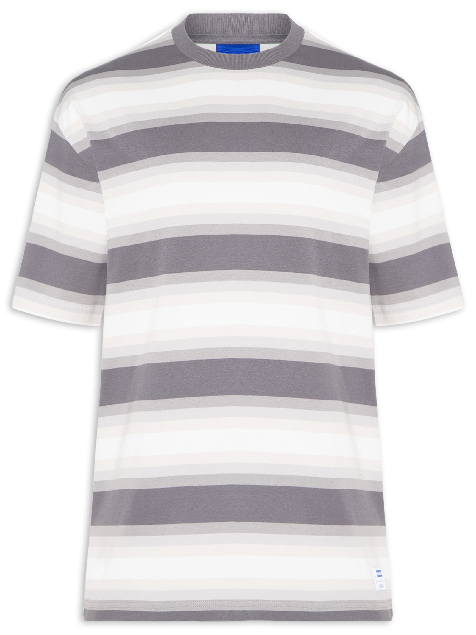 Camiseta Masculina Manga Curta Nisote Cinza Hugo