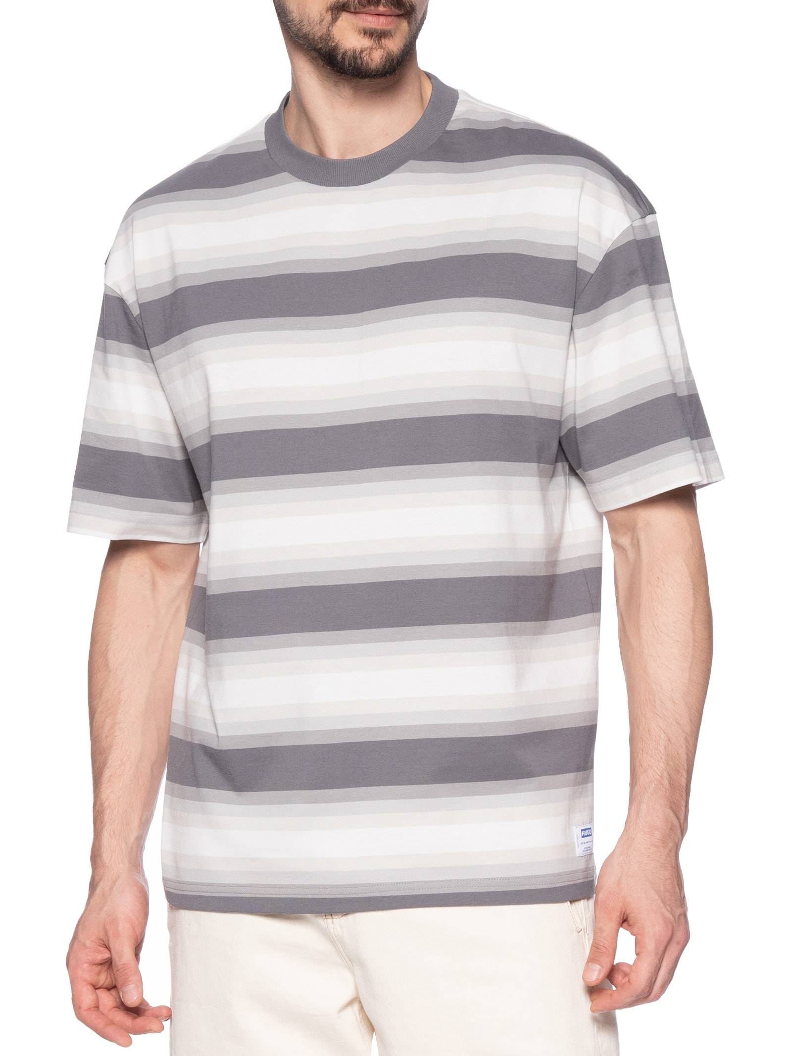 Camiseta Masculina Manga Curta Nisote Cinza Hugo