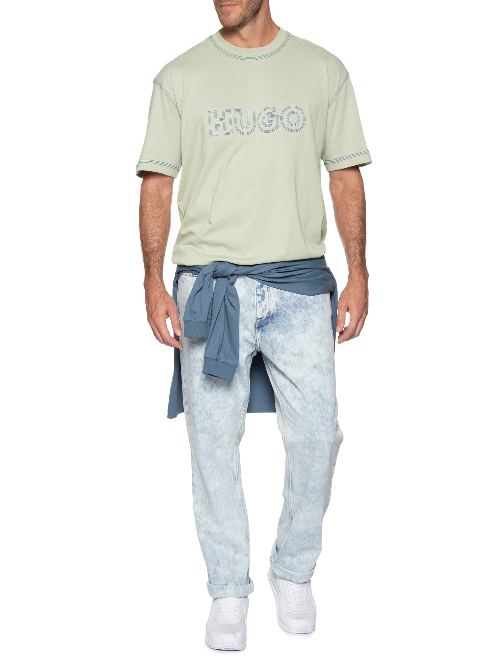 Camiseta Masculina Manga Curta Nitlogo Verde Hugo