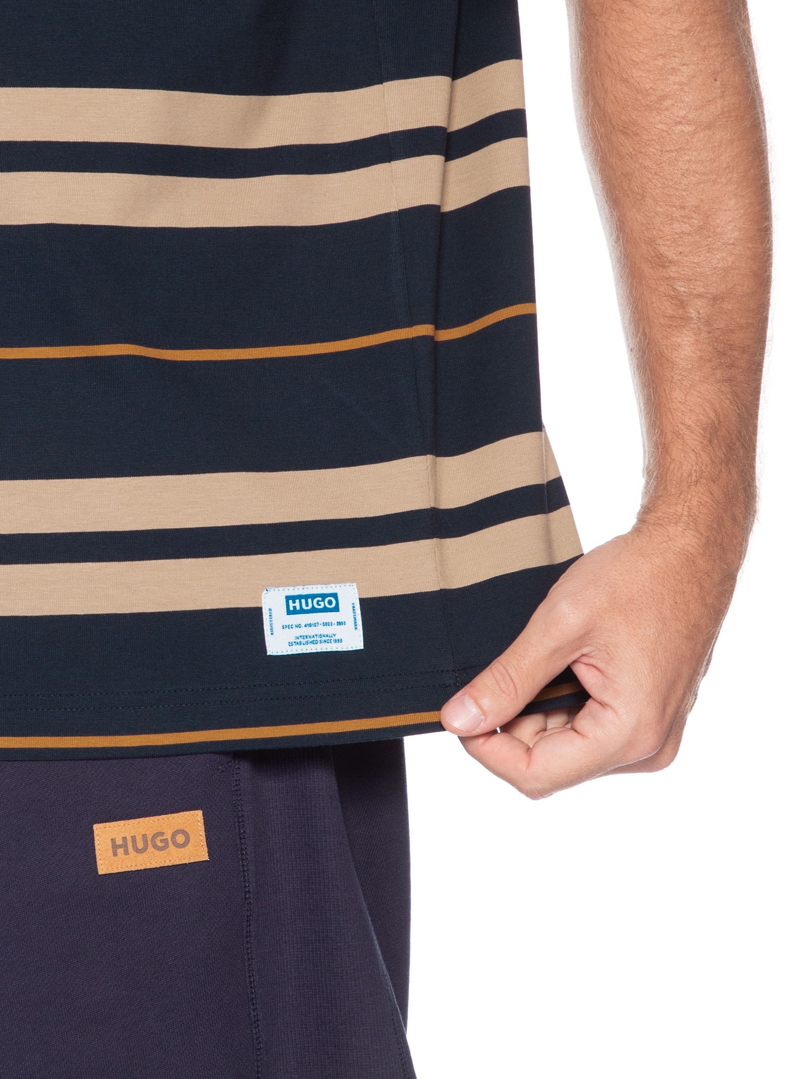 Camiseta Masculina Manga Curta Nivarsi Azul Hugo