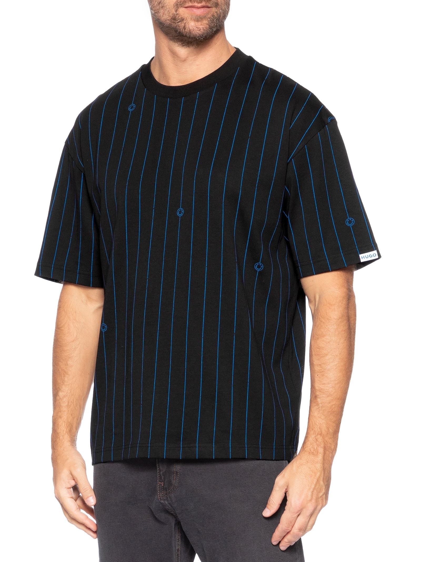 Camiseta Masculina Manga Curta Norayati Preto Hugo