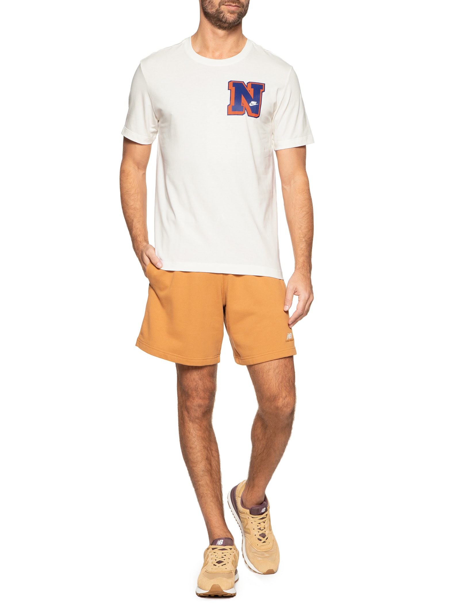 Camiseta Masculina Manga Curta Nsw Tee Club Ssnl - Nike - Off White