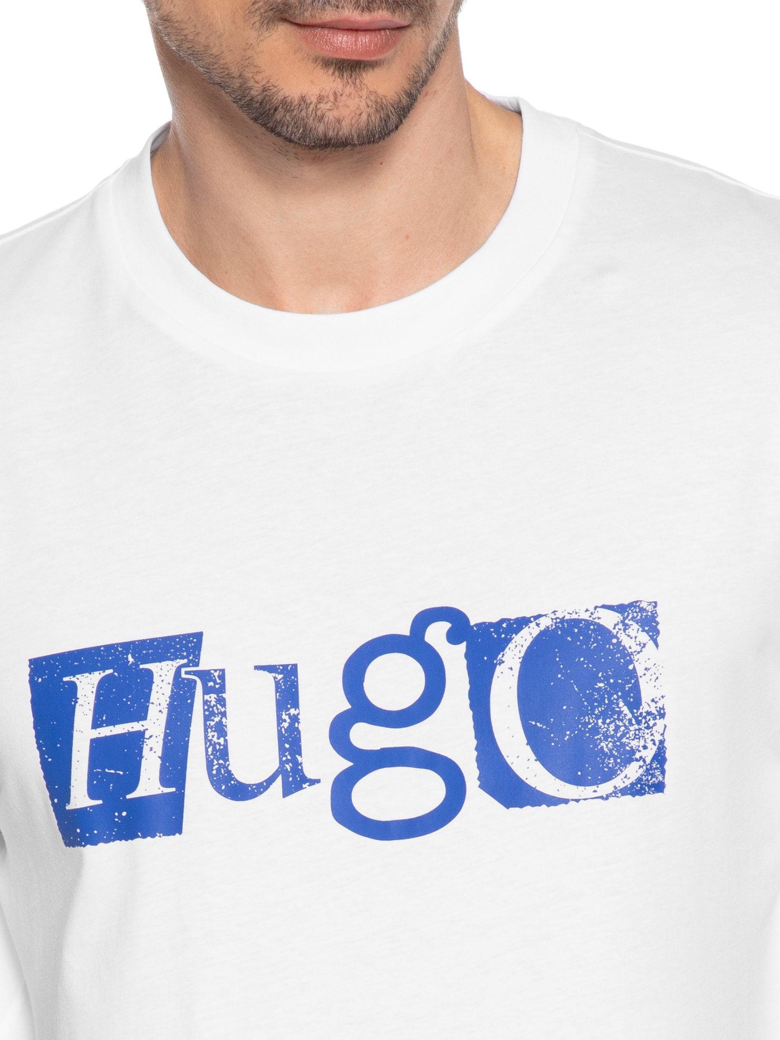 Camiseta Masculina Manga Curta Nugix Branco  Hugo
