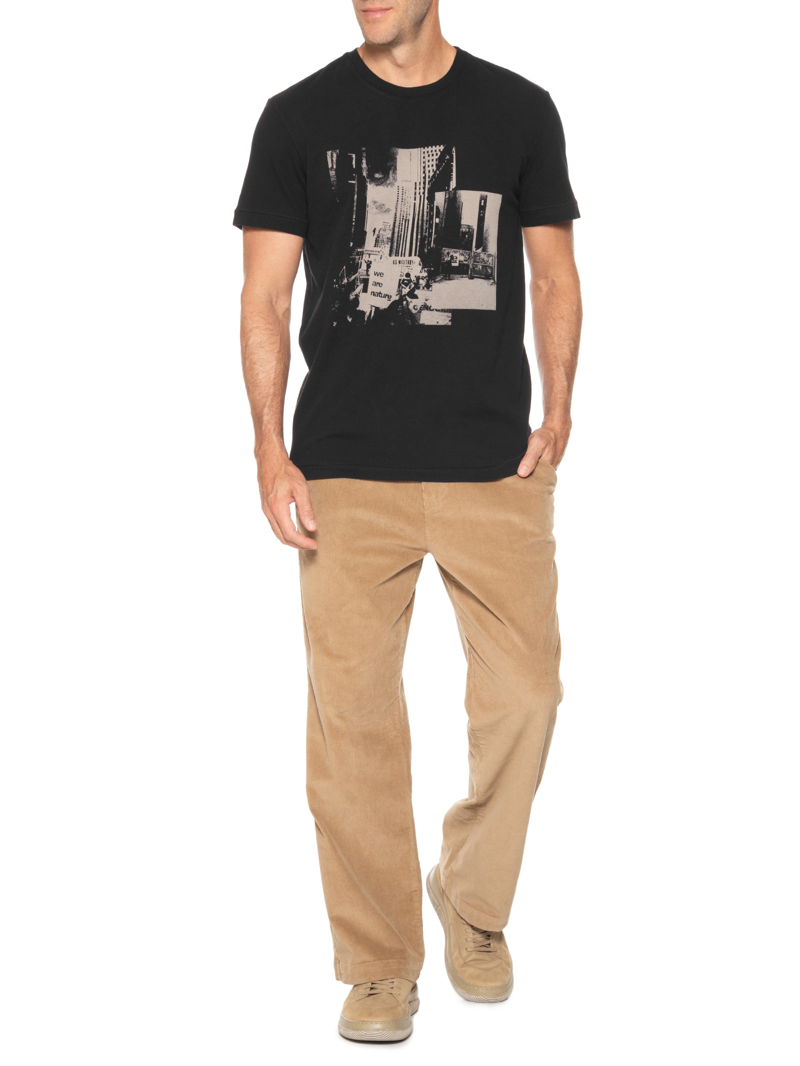 Camiseta Masculina Manga Curta NY Climate March 2 Preto Osklen