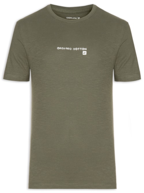 Camiseta Masculina Manga Curta Orgânico Cotton – Verde