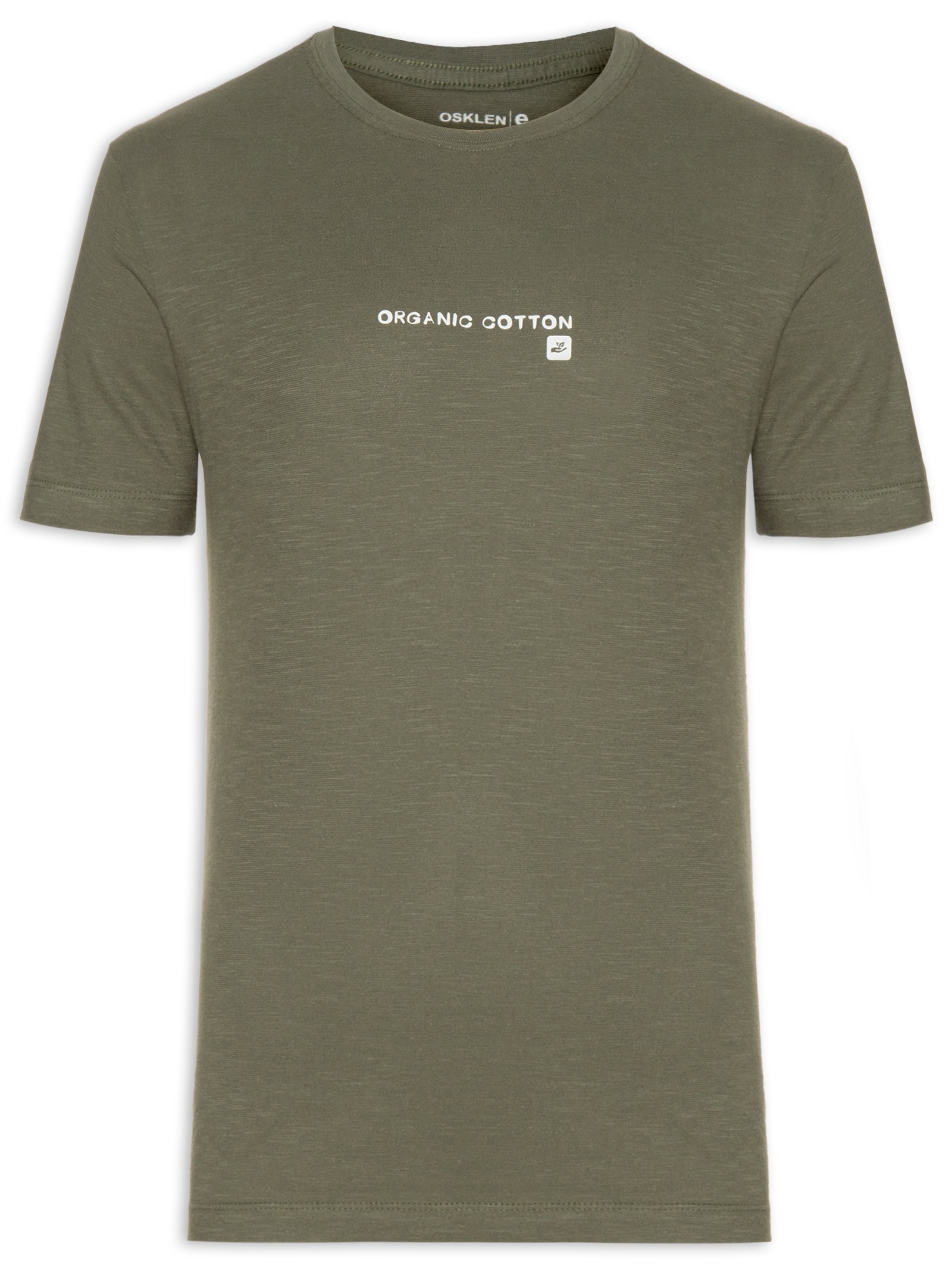 Camiseta Masculina Manga Curta Orgânico Cotton Verde Osklen