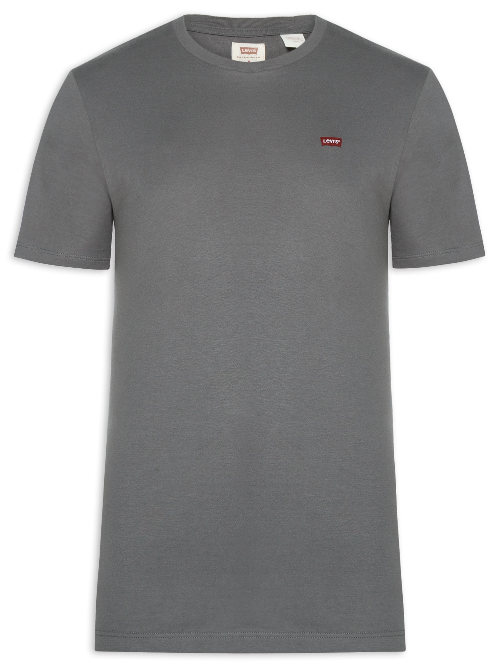 Camiseta Masculina Manga Curta Original Housemark Com Logo Cinza Levi's