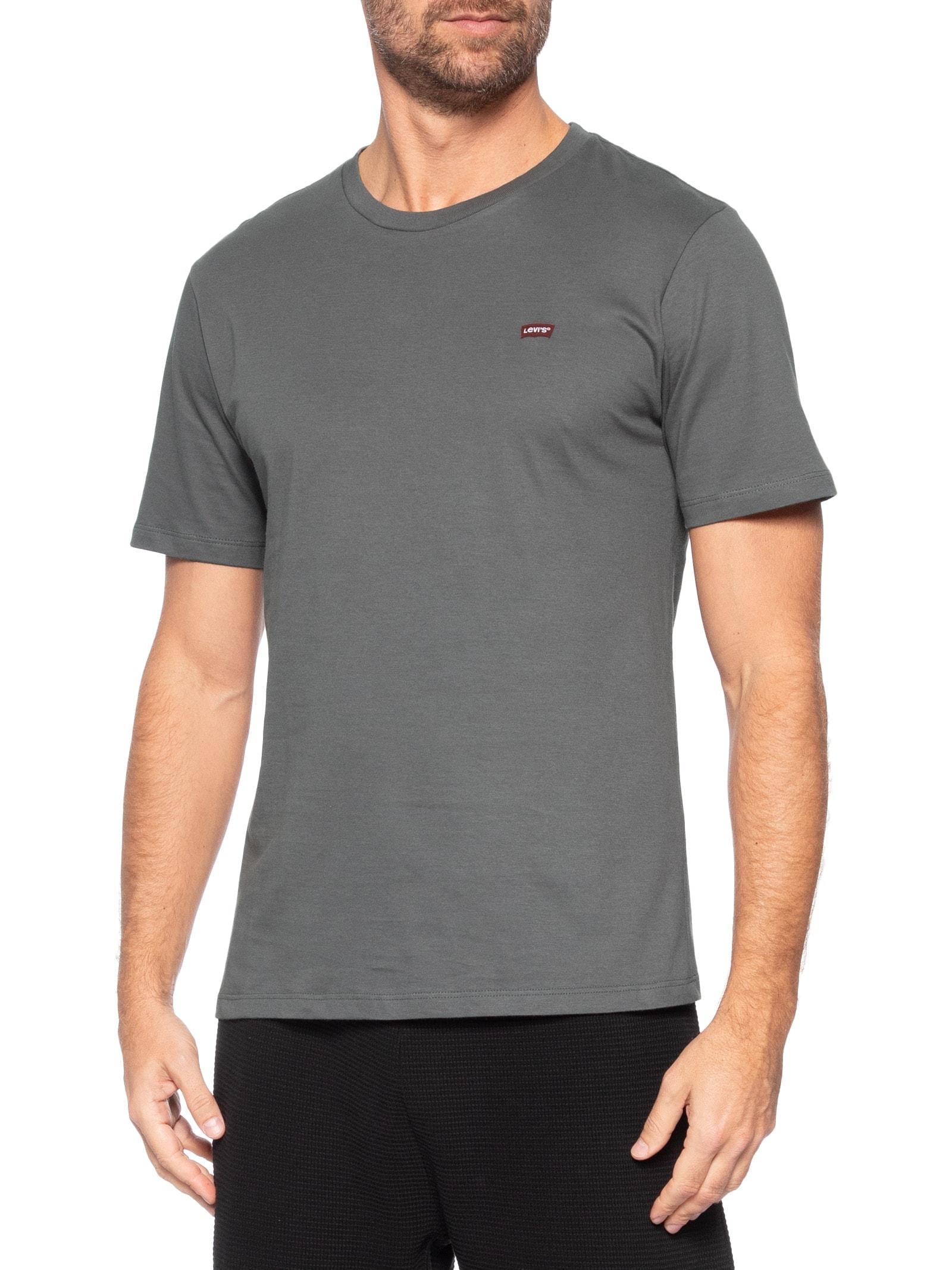 Camiseta Masculina Manga Curta Original Housemark Com Logo Cinza Levi's