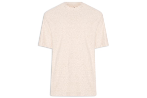 Camiseta Masculina Manga Curta Over Eco - Bege